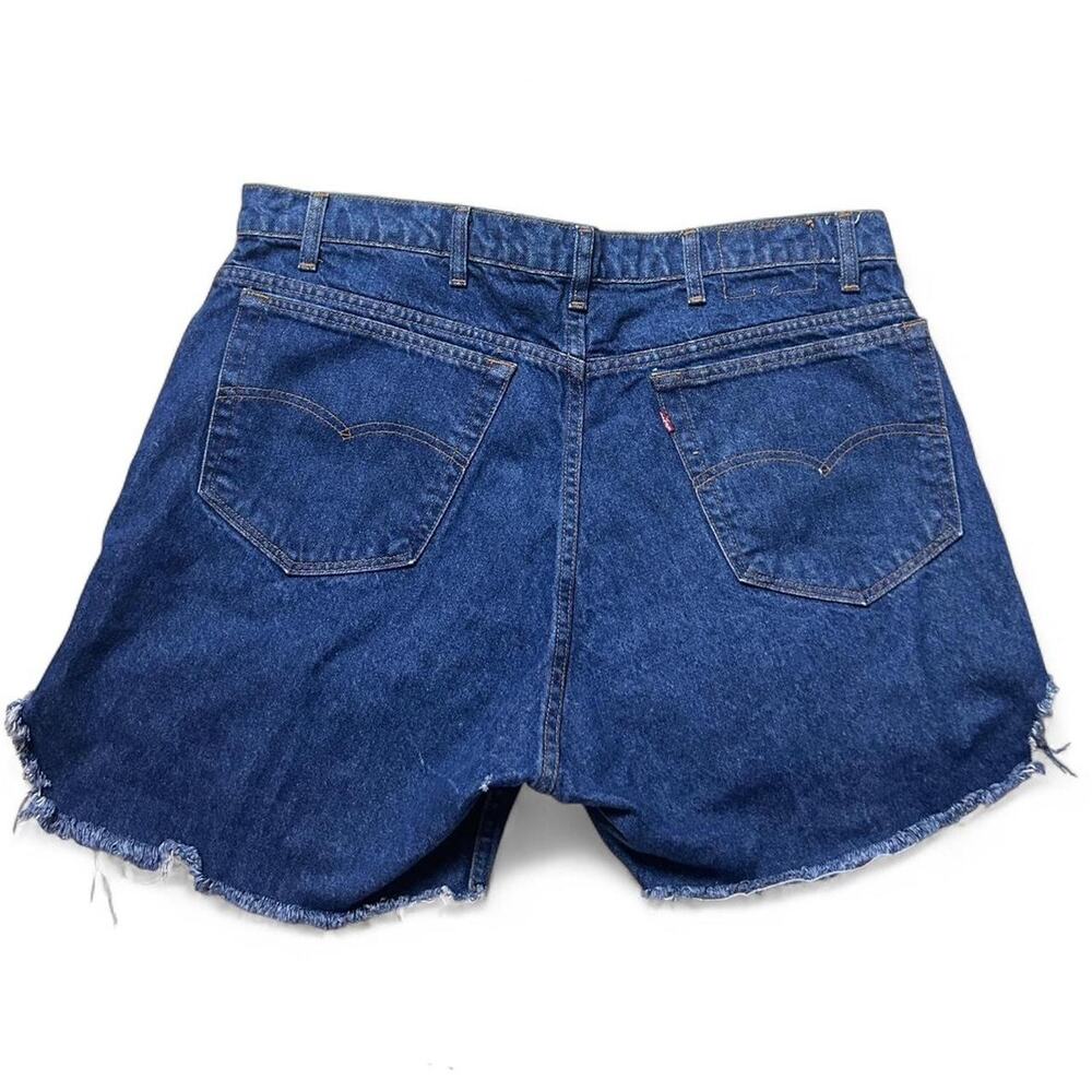 Levi’s Jeans 505 Vintage 80s Dark Wash Cutoff Denim Jean Shorts 40”